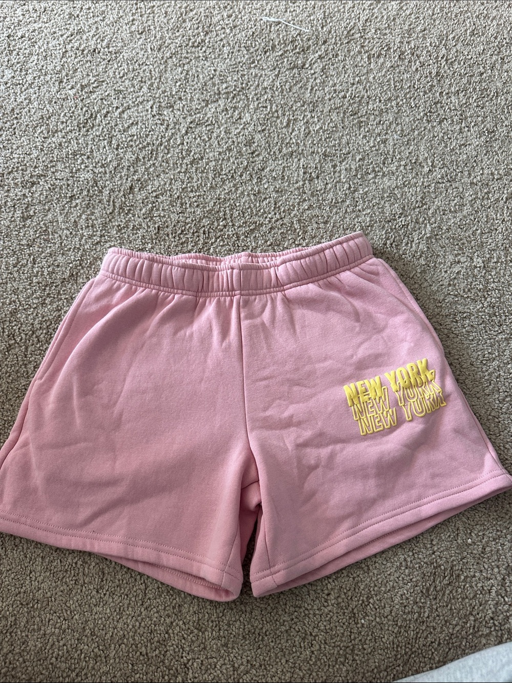 Pink 'New York' Graphic Women's Shorts Starfit